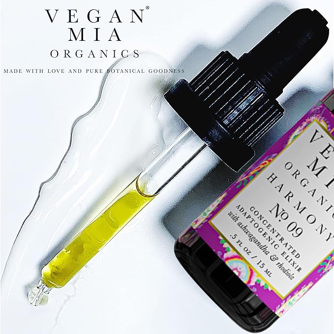 USDA Organic Harmony Adaptogen Elixir Face Oil - Face Moisturizer For Dry Skin, Blemishes, Redness & Fragrance Sensitivities - with Licorice, Ashwagandha, Rhodiola Root & More - 1 fl oz