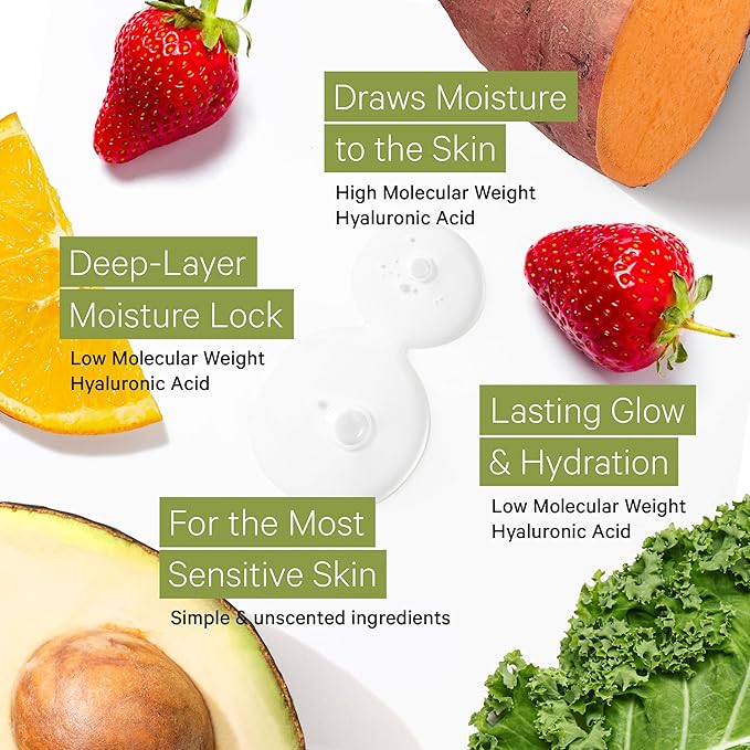 Tree To Tub Double Hyaluronic Acid Hyaluronic Acid Serum for Face - Anti-Aging Hydrating Serum - Targets Fine Lines & Dry, Sensitive Skin