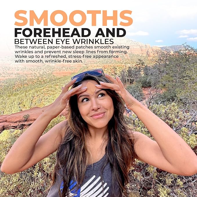 Forehead and Between the Eyes Wrinkle Patches - Hypoallergenic Facial Patches to Smooth & Soften Forehead Wrinkles & Eleven Lines - For Overnight Use, 160 Patches