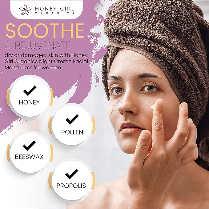 Honey Girl Organics Night Creme, 1.75 Fluid Ounce