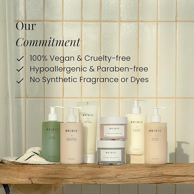 BEIGIC Lucent Oil - Vegan Face Oil Firming Hydrating Serum with Green Coffee Bean, Argan, Rosehip Oils & Squalane for Glowy Skin (0.33 Fl. Oz)