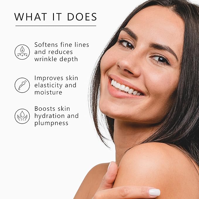 Asterwood Matrixyl 3000 + Argireline Serum with Hyaluronic Acid - Anti-Aging, Wrinkle Reducing, Collagen Boosting - Fragrance-Free - 2 Fl Oz