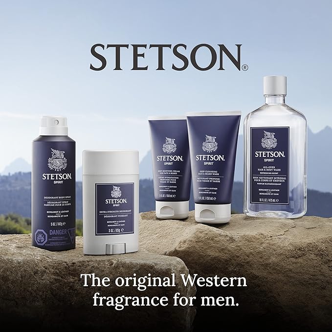 Stetson Spirit - Deep Clean Face & Beard Wash - 3 Pack