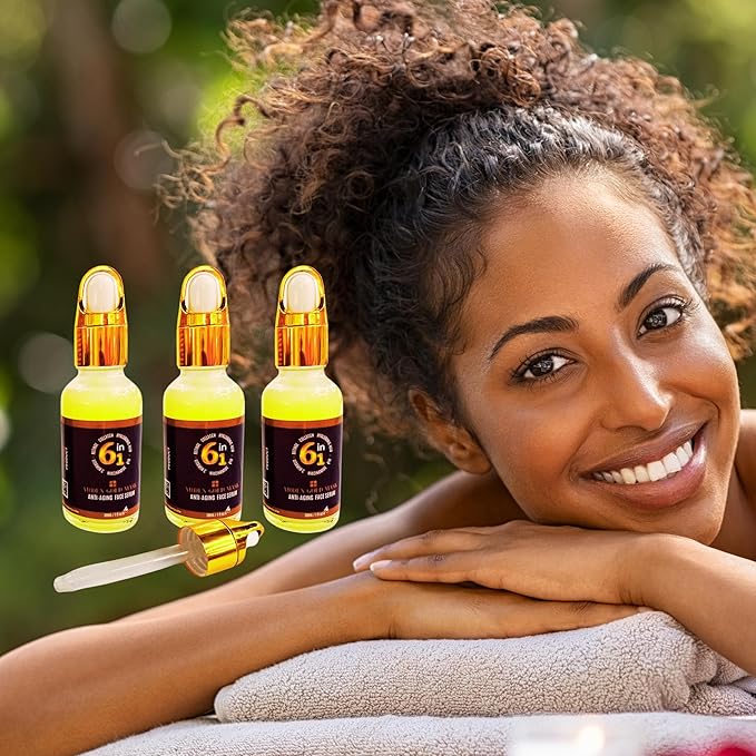 Anti-Aging Face Serum | 6-in-1 Facial Serum for Women | Hydrating, Brightening & Glowing Skin with Retinol, Hyaluronic Acid, Vitamin C & Collagen – Reduces Wrinkles & Fine Lines – 30ml