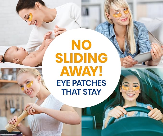 Stylia Under Eye Patches for Dark Circles and Puffy Eyes (15 Pairs) - 24k Gold Collagen Mask with Hyaluronic Acid, Eye Masks for Dark Circles and Puffiness, Gifts for Women, Valentines Day Gifts