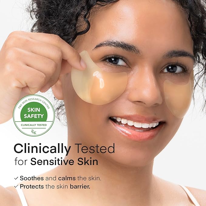 Vitamin C Niacinamide Eye Patches: Brightening & Glowing Under Eye Mask with Tranexamic Acid Caffeine Hyaluronic Acid - Korean Skin Care Dark Circles Puffiness & Wrinkles Hydrogel Treatment, 60 Pcs