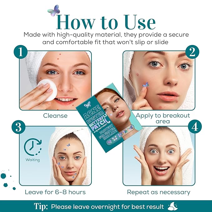 My Beauty Spot Pimple Patches Cute Acne Patches for Face 20 Pcs with Tea Tree Extra & Salicylic Acid, Butterfly, Daisy and Rainbow Colorful Fun Designs – Pimple Patches for Face Acne Spot Treatment