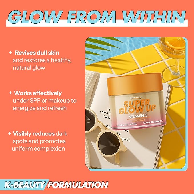 Vitamin C Day Cream - Dermatologist Tested, Anti- Aging, Korean Skin Care - Hydrates, Evens Skin Tone & Boosts Radiance - Clean Beauty, Vegan, Non-GMO, Cruelty-Free - 1 Pack