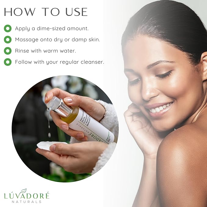 Daily Double Face Wash and Makeup Remover – 2-in-1 Oil Face Cleanser – Hydrating Facial Cleanser with Grapeseed Oil, Avocado, Rice – Removes Makeup Impurities for Smooth Skin