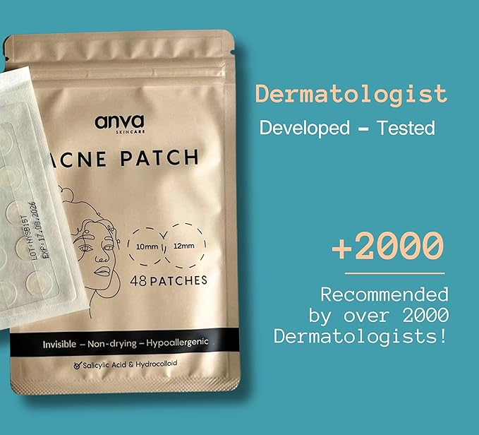 Korean Pimple Patches with Salicylic Acid - Invisible Pimple Patch - Hydrocolloid Acne Patch - Premium Zit sticker 48 Count 2 Sizes (10mm & 12mm)