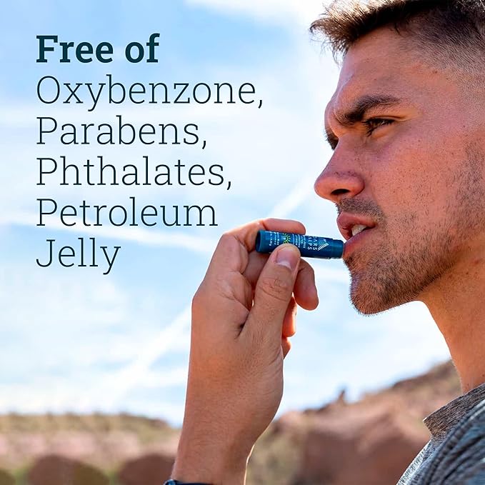 Oars + Alps Lip Suncreen, SPF 18 Lip Balm, Shine Free Sunscreen for Lips, Infused with Vitamin E, Peppermint & Spearmint, Water & Sweat Resistant, Moisturizing, Hydrating, Sunny Mint Scent, 3pk