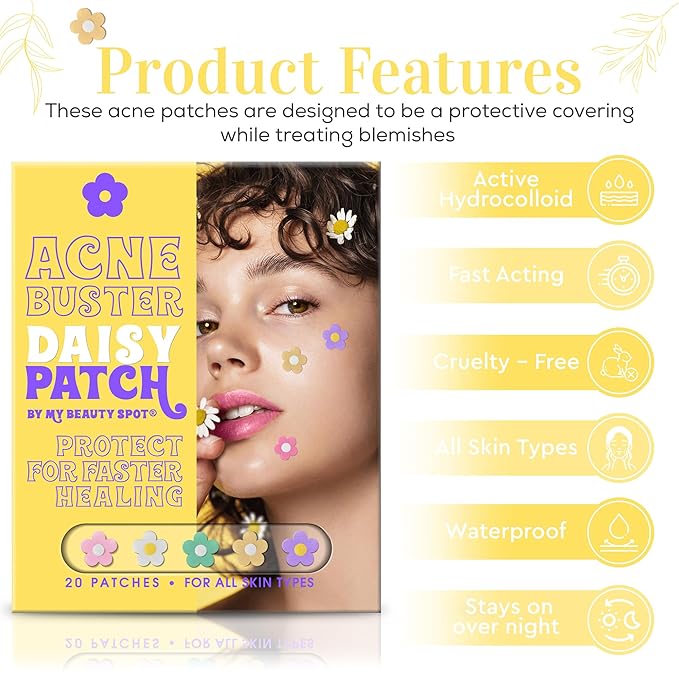 My Beauty Spot Pimple Patches Cute Acne Patches for Face 20 Pcs with Tea Tree Extra & Salicylic Acid, Butterfly and Rainbow Colorful Fun Designs – Pimple Patches for Face Acne Spot Treatment