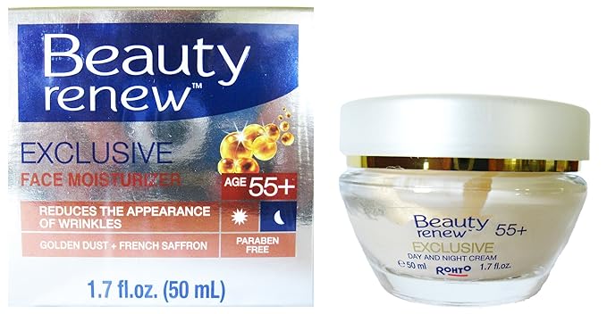 Beauty Renew 55+ Exclusive Day & Night Cream Golden Dust and French Saffron 1.7 fl. Oz.