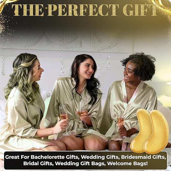 Under Eye Masks (30 Pairs), 24K Gold Under Eye Patches for Puffy Eyes, Dark Circles, Eye Bags, Refreshes Skin, Firm Glowy Youthful More Elastic Skin Hydration, Collagen Skin Care Products