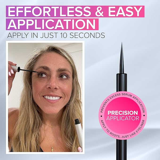 NYK1 CONCENTRATED Lash Serum For Eyelash Growth (3ml) LashForce Eyelash Serum To Grow Lashes Longer And Thicker - Lash Growth Serums For Easy Application And Long Lasting Results For Fuller Eyelashes