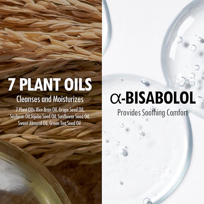 VEGREEN Rice Daily Moisture Pore Cleansing Oil | Korean Skin Care Oil Cleanser w/ 7 Raw Oil Complex | Gentle Face Cleanser for Oily Skin | Pore Control Cleansing Oil Makeup Remover (5.07 fl oz)