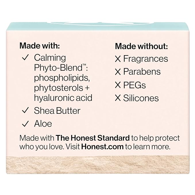 Honest Beauty Sensitive Skin Calm + Renew Eye Balm | Moisturizing + Firming | Hypoallergenic, Fragrance Free, Vegan | 0.5 oz