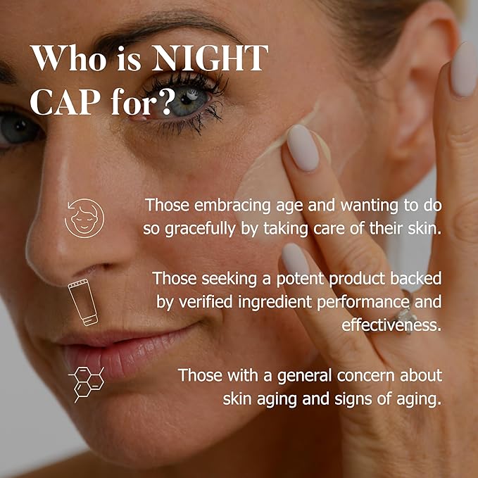 NIGHT CAP Facial Night Cream with Vitamin A, and NovoRetin Anti Aging Ointment to Minimize Appearance of Wrinkles and Fine Lines, 1.69 oz