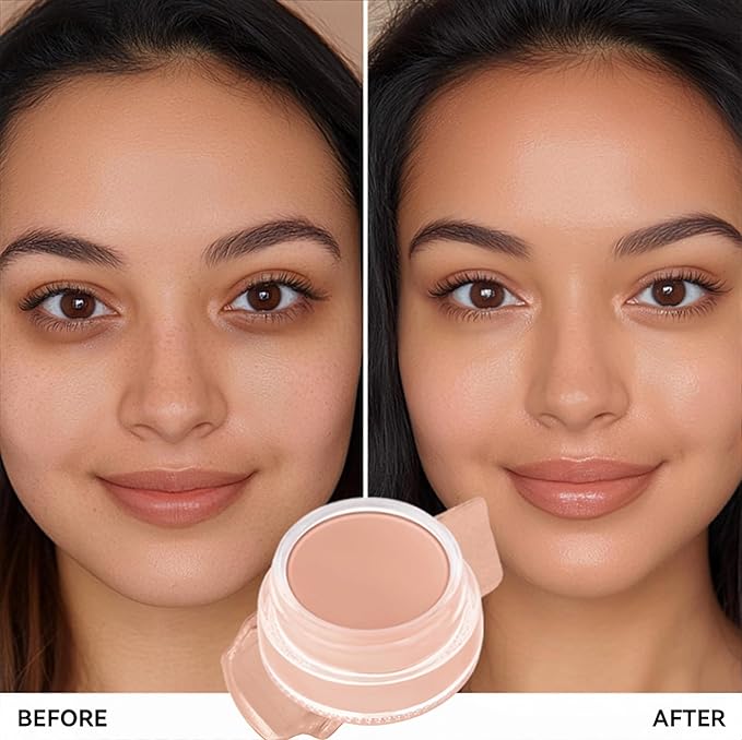 4 Colors Under Eye Brightener, Conceal & Brighten Dark Circles, Nourishing Waterproof Under Eye Cream Pot Concealer Full Coverage Peach Color Corrector Makeup(01 Dark Mocha)