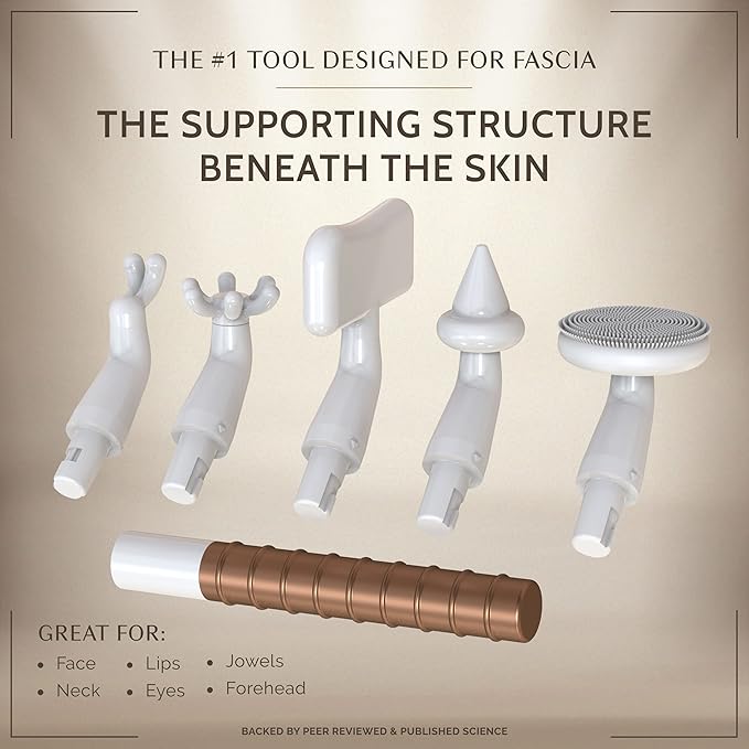 The OMG Blaster 5-in-1 Face Lifting Tool by Ashley Black. Patented Technology for Fine Lines, Wrinkles, Skin Tightening, Face Contouring, Lymphatic Darinage and Temporary Blood Flow