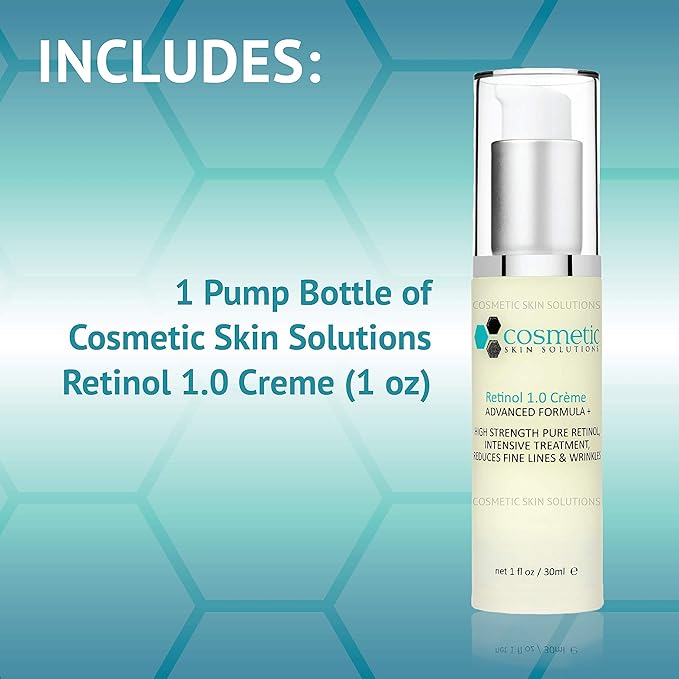 Retinol 1.0 Crème - 1.0% Vitamin A nighttime crème, high strength - 1 oz / 30 ml e