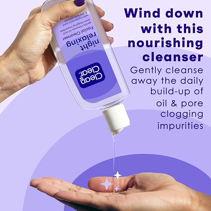 Clean & Clear Night Relaxing Deep Cleaning Face Wash, 8 Fluid Ounce (Packaging May Vary)