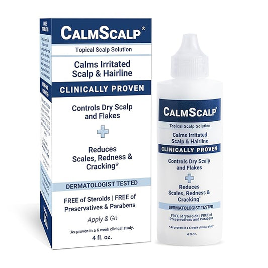 Solution | Calms Irritated Scalp | Controls Dry Scalp & Flakes | Reduces Scales & Redness | Clinically Proven | Free of Steroids | Non Shampoo Leave-On Scalp Treatment | 4 oz.