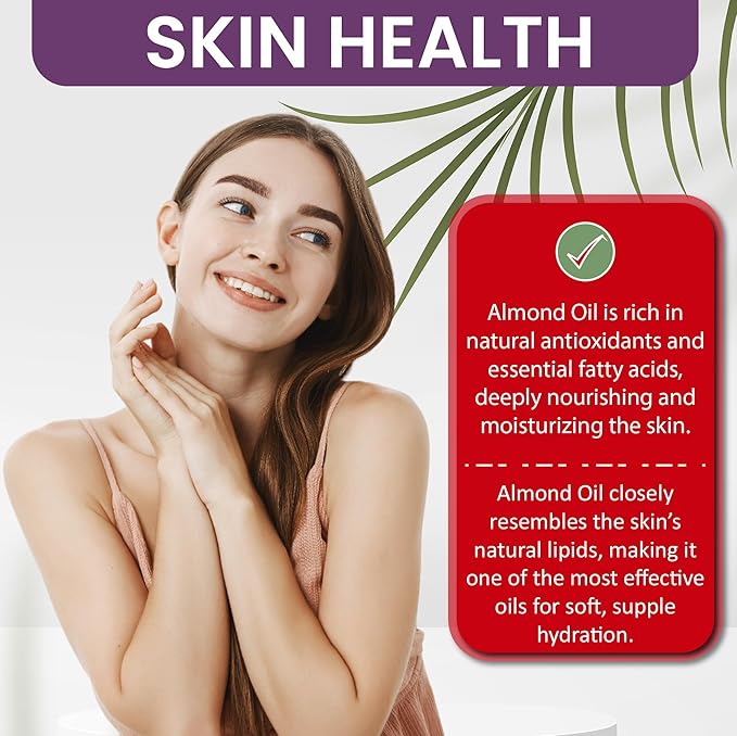 Dr Joe Lab Bitter Almond Oil - 32 oz - Pure Unrefined Cold Pressed Extra Virgin Non GMO All Natural, Vegan Bulk Carrier Oil Perfect for Body Hair Face Skin Nails Facial Hair DIY Cosmetics