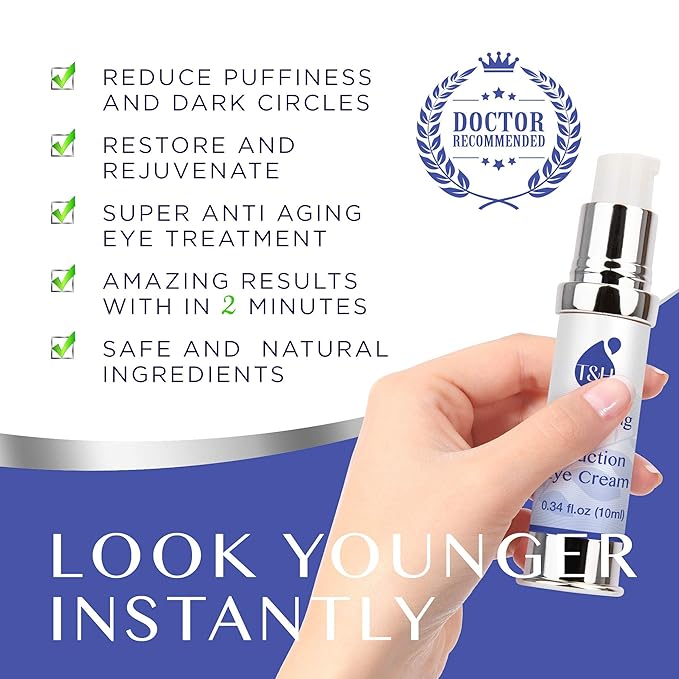 TEREZ & HONOR Anti-Aging Rapid Reduction Under-Eye Cream, Visibly and Instantly Reduces Wrinkles, Dark Circles and Eye Bags in 120 Seconds, Hydrates & Lifts Skin Rapid (0.34 fl.oz)