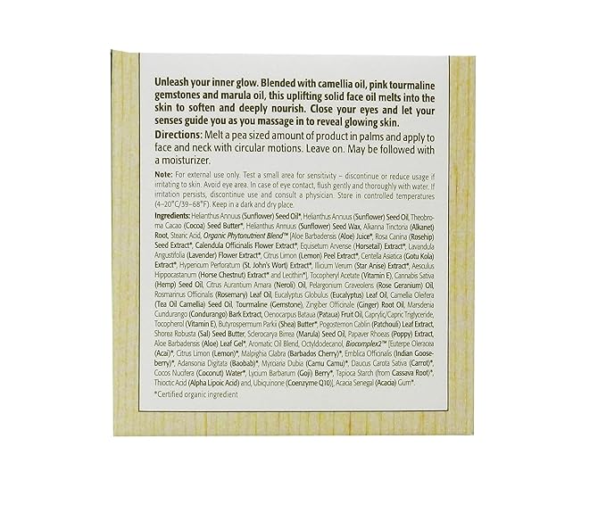 Eminence Camellia Glow Solid Face Oil, 1 Ounce