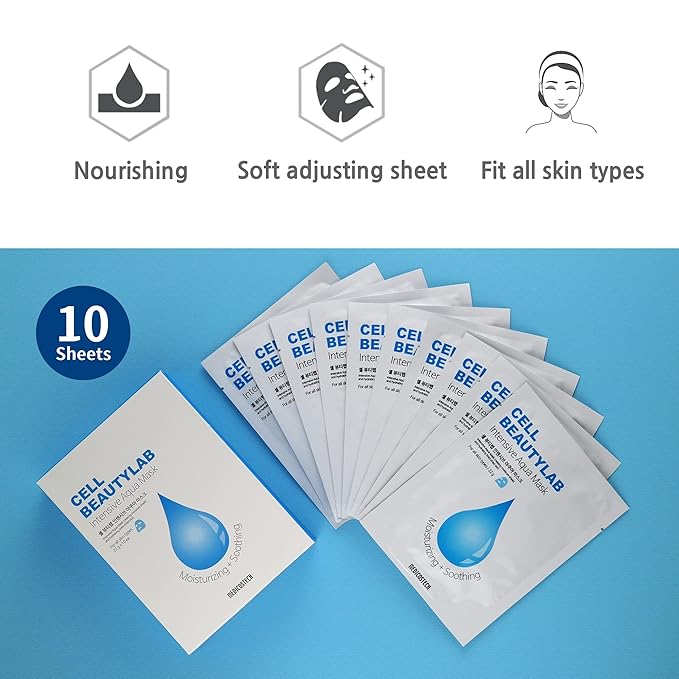 Collagen Face Mask 10 Pack + Intensive Aqua Mask 10 Pack