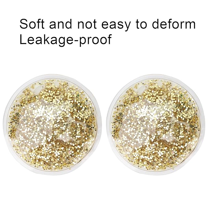 Gel Ice Pack, Hot Cold Eye Gel Ice Pack, Reusable Cooling Eye Cover for Dark Circles Puffiness, Redness and Eye Relax (Gold)