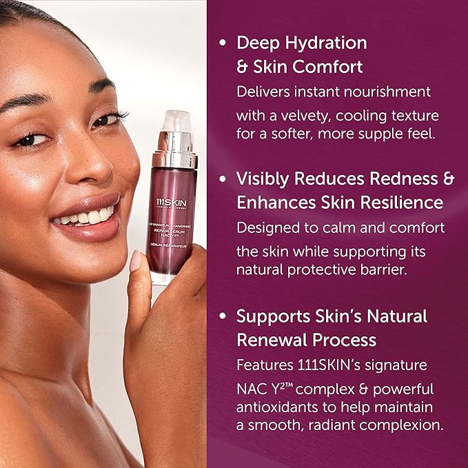 111SKIN Repair Serum NAC Y2, Face Serum to Reduce Redness & Fight Free Radicals, Helps Diminish Appearance of Fine Lines & Wrinkles, Reinforces Skin Barrier, Anti-Aging Facial Serum, 1 Fl. Oz.