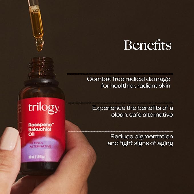 Trilogy Rosapene Bakuchiol Oil, Anti-Aging Natural Active Blend, 1.0 fl oz