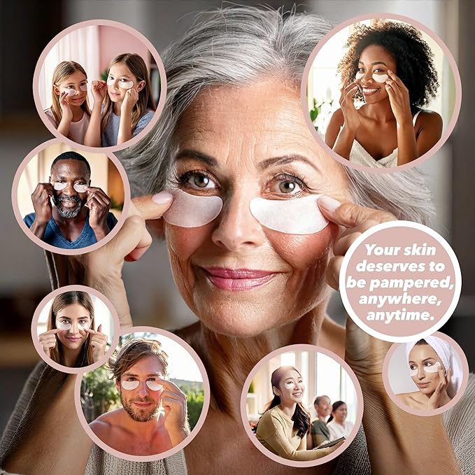 Anti-Wrinkle Under Eye Patches – Hydrating Eye Mask with Japanese Hydrophilic Gel Technology to Reduce Fine Lines, Moisturize, Cool, and Soothe – Suitable for All Skin Types (5 Pairs)