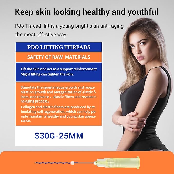 HYPOD Pdo Threads for Face Lift, Pdo Lifting Thread Whole Body Mono Screw Type, Pdo Thread Lift Mono Korea (20PCS-30G*25MM)