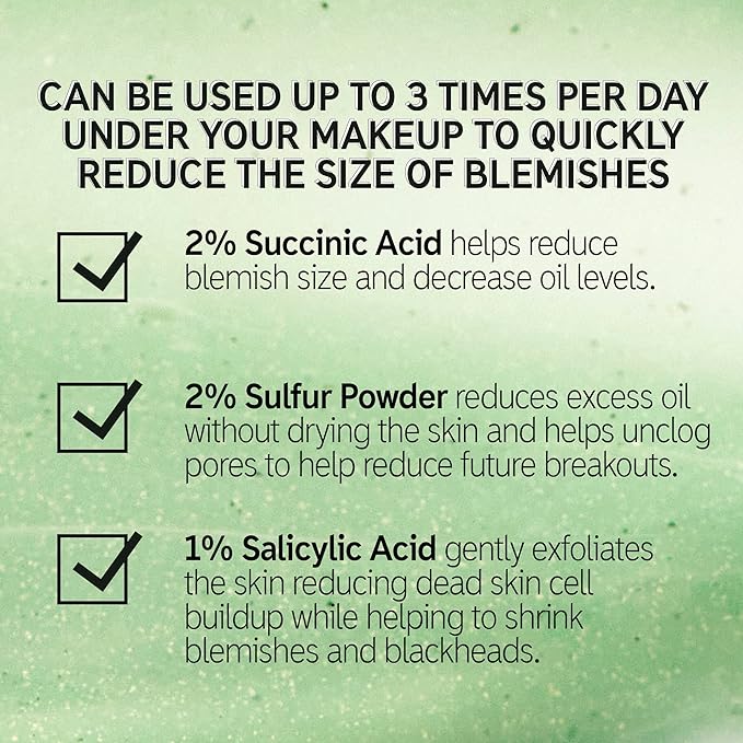 The INKEY List Succinic Acid Treatment 15ml, Clears Blemishes, Acne Treatment, Vegan Friendly, Suitable For All Skin Types