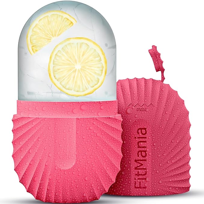 Ice Roller For Face - Facial Ice Roller for self Skin Care of all Types, Cold Face Ice Roller Facial Massager for Eye Puffiness relief, Wrinkles, Migraine & TMJ Relief Massager