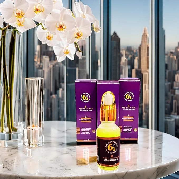 Anti-Aging Face Serum | 6-in-1 Facial Serum for Women | Hydrating, Brightening & Glowing Skin with Retinol, Hyaluronic Acid, Vitamin C & Collagen – Reduces Wrinkles & Fine Lines – 30ml