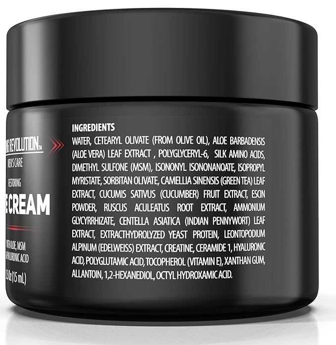 Viking Revolution Men's Eye Cream - Natural Anti-Aging, Dark Circle Treatment, Reduces Puffiness & Crowsfeet - 6ml