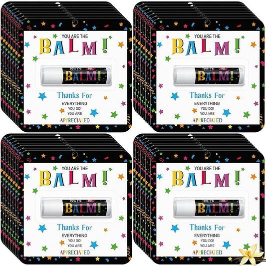 5 Pack Employee Teacher Appreciation Gifts Lip Balms Bulk Staff Team Thank You Gifts for Women Men Employee Coworkers Staff Teachers Volunteers Bulk Club Present You're the Balm