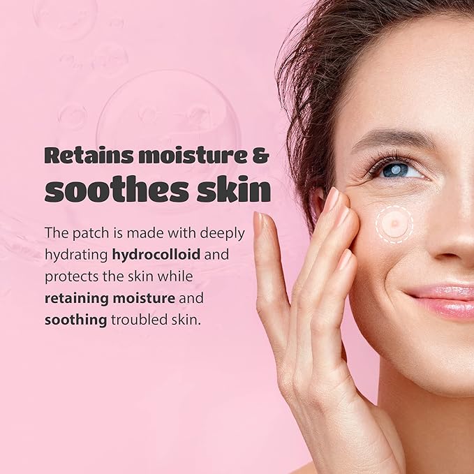 lattcare Dalgona Skin Shield Patches | Dalgona Candy Shaped Hydrocolloid Acne Patches | Make Your Face Acne Look Cute | No Dyes, Vegan, Cruelty Free | (30 Count / 3 Shape Sizes)