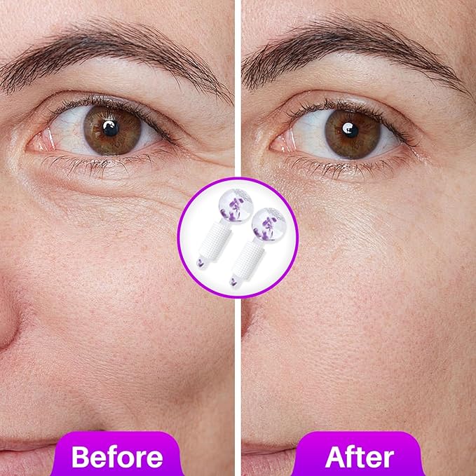 SPChannel 2PCS Ice Globes for Face Women Ice Balls Face Globes (Purple)