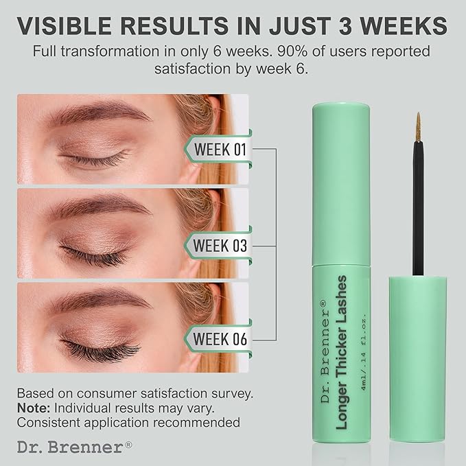 Dr, Brenner peptide eyelash enhancing serum for thicker, longer and fuller lashes