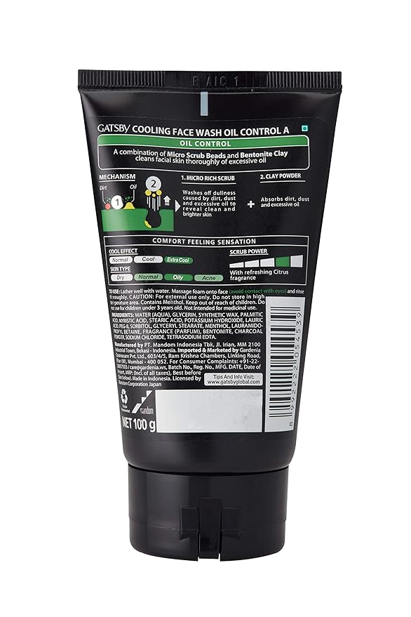 Gatsby Cooling Face Wash Oil Control 100g