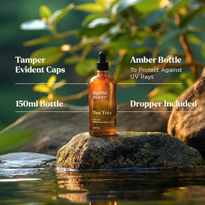 100% Pure Australian Tea Tree Essential Oil (150ml) - XXL Bottle w/Drops for Soap and Candle Making Scents - Fragrance Oil for Aromatherapy, Relaxation, Diffusers, Yoga, Office, Home Care