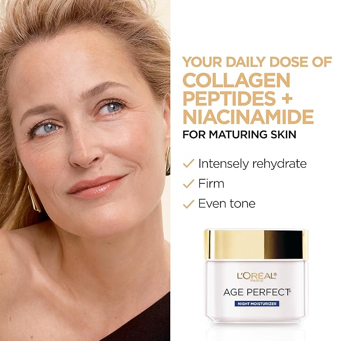 L'Oreal Paris Age Perfect Collagen Expert Anti-Aging, Anti-Wrinkle Night Moisturizer 2.5 oz
