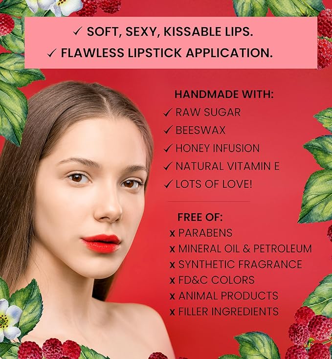 Lipalene HoneyLuxe - 100% Natural Lip & Cuticle Scrub (2 oz, Coconut Berry)