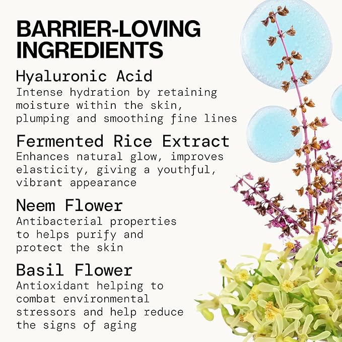 Pacifica Face Oil Serum - Flower Fix Bi-Phase Hydrating Skin Barrier - w/Hyaluronic Acid & Natural Botanical Ingredients - for Dry Sensitive Skin Vegan & Cruelty-Free Dermatologist Approved