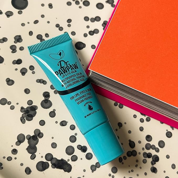 Dr. PawPaw Multipurpose Lip and Eye Balm - Vegan Hydrating Lip Balm - Moisturizing Eye Cream with Natural PAWPAW and Hyaluronic Acid - 0.27 oz